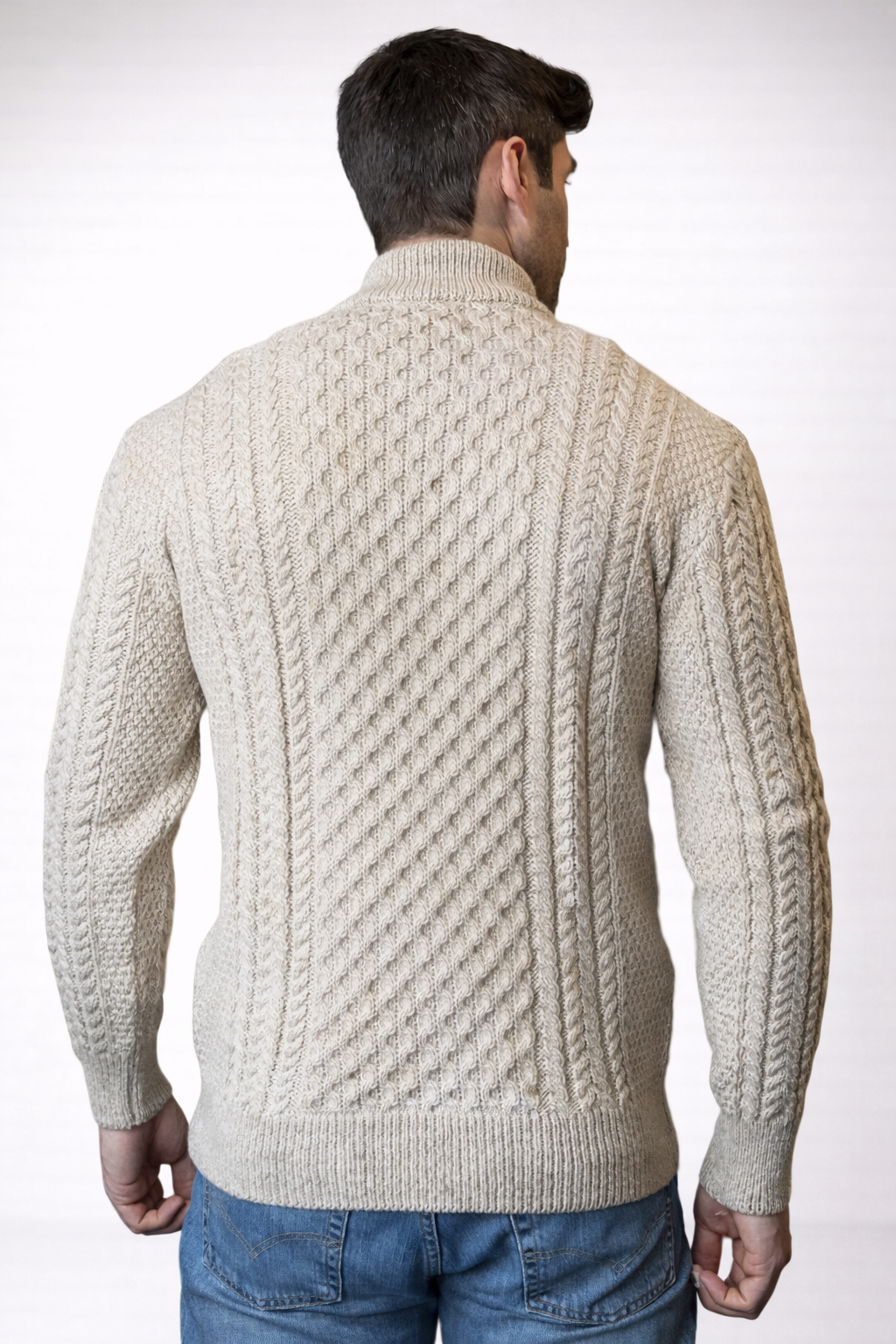 Męski Sweter z Zamkiem 1/2 – Klasyczny Dzianinowy Model Casual