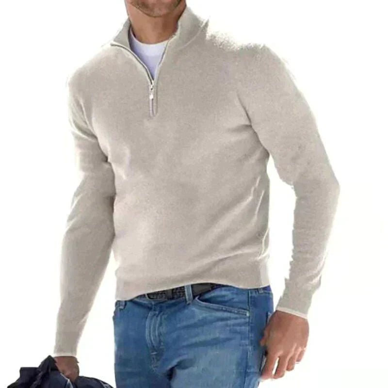 Sweter Matteo – Luksusowa Dzianina z Włoskim Akcentem i Zamkiem