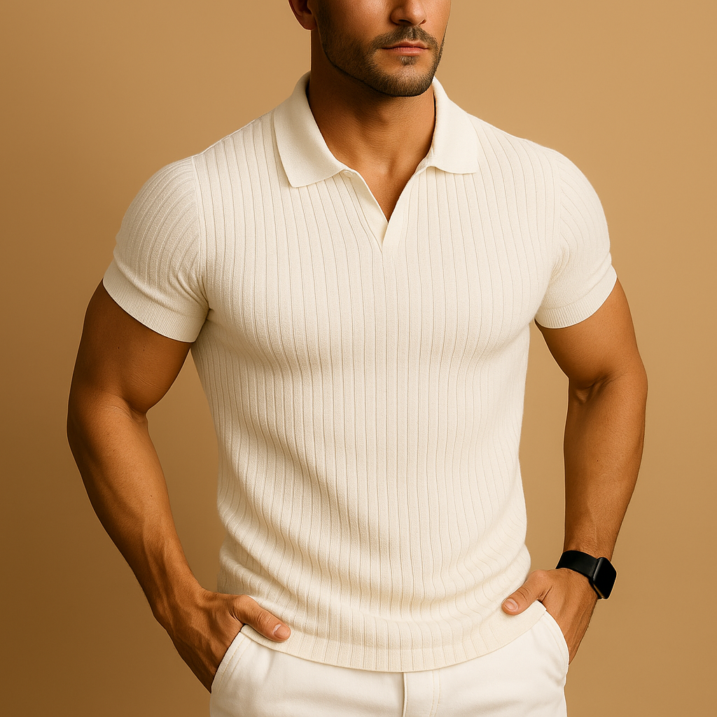 Lorenzo – Męska Koszulka Polo Slim Fit z Luksusowym Wykończeniem