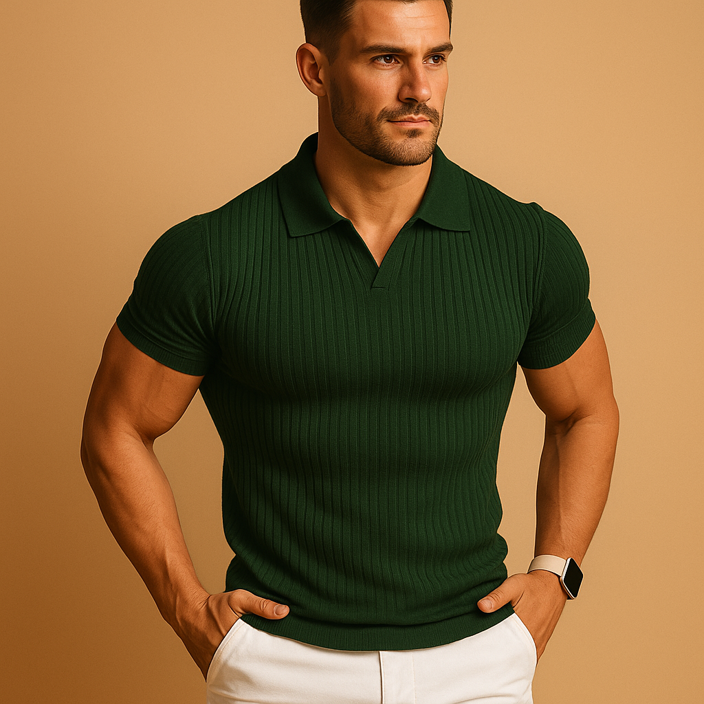 Lorenzo – Męska Koszulka Polo Slim Fit z Luksusowym Wykończeniem